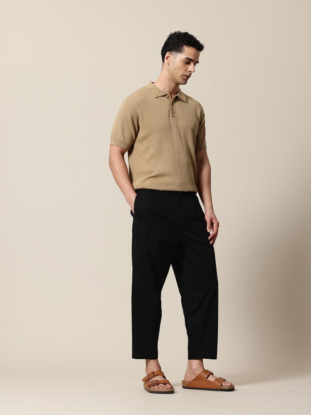 Mr Bowerbird Men Oversized Fit Pleated Korean Trousers