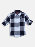 Monte Carlo Boys Twill Checked Smart Fit Shirt