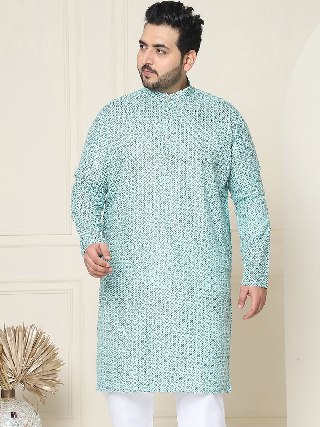 SOJANYA PLUS Motif Etnik Bercetak Kurta