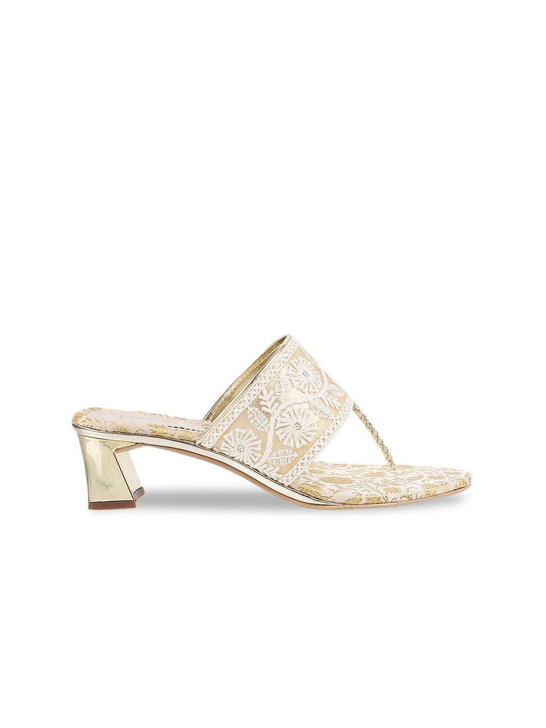 Metro Embroidered Block Heels