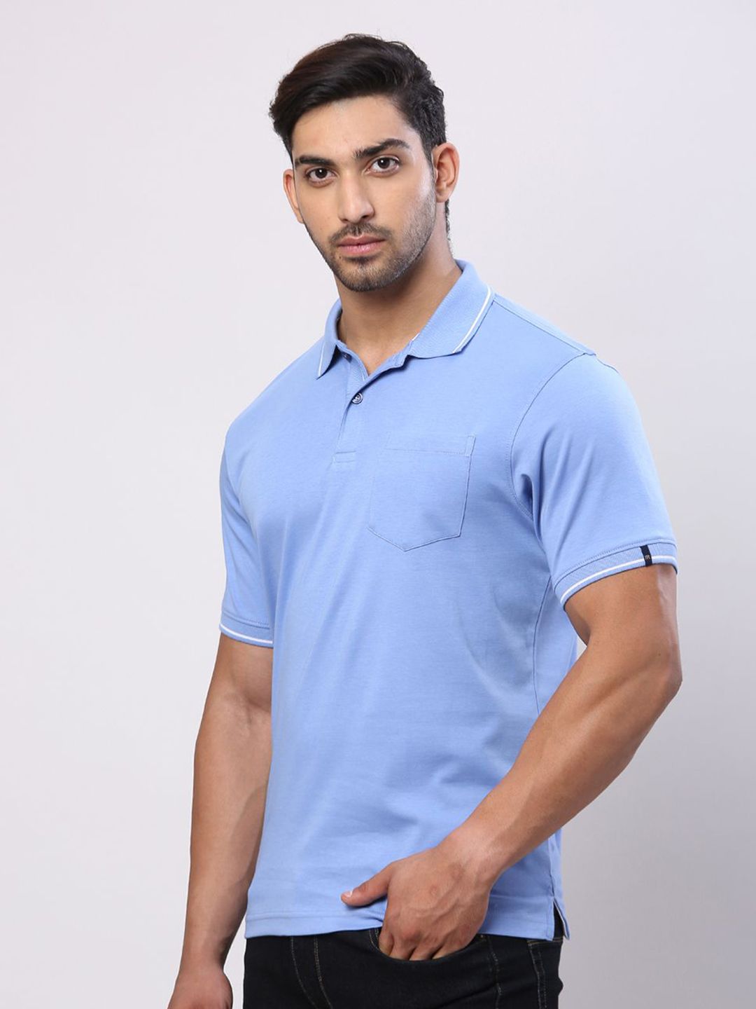 Raymond Polo Neck Pure Cotton T-shirt