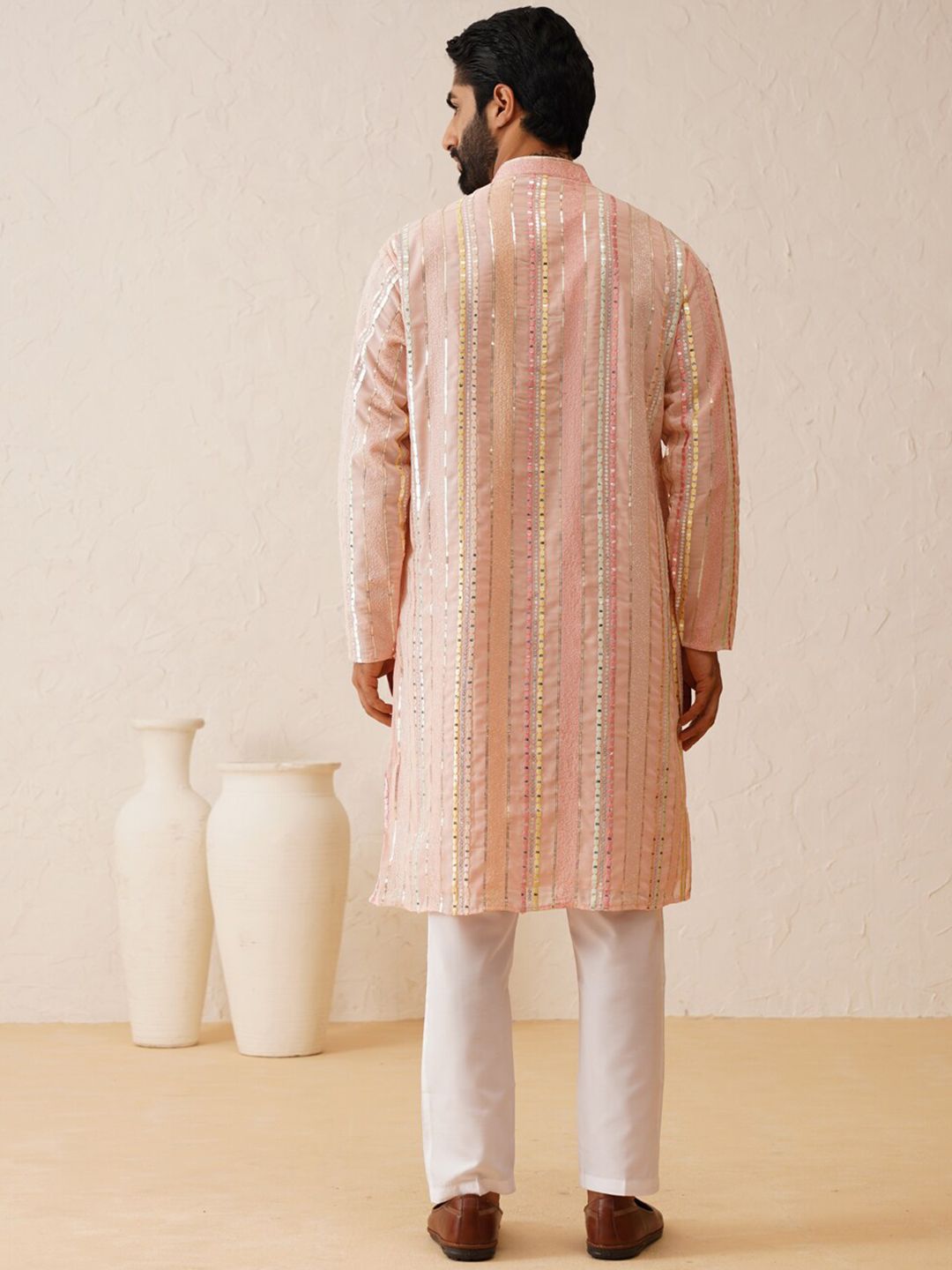 SOJANYA LUXE Kurta Biasa Sulam dengan Piyama