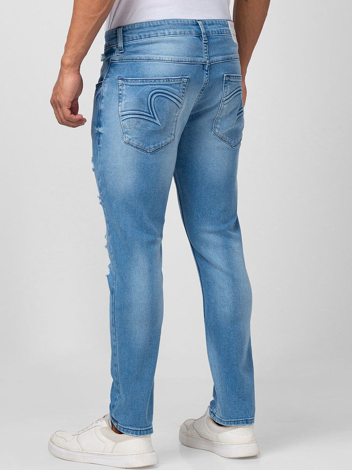 SPYKAR Men Kano Slim Fit Low Distress Heavy Fade Cotton Jeans