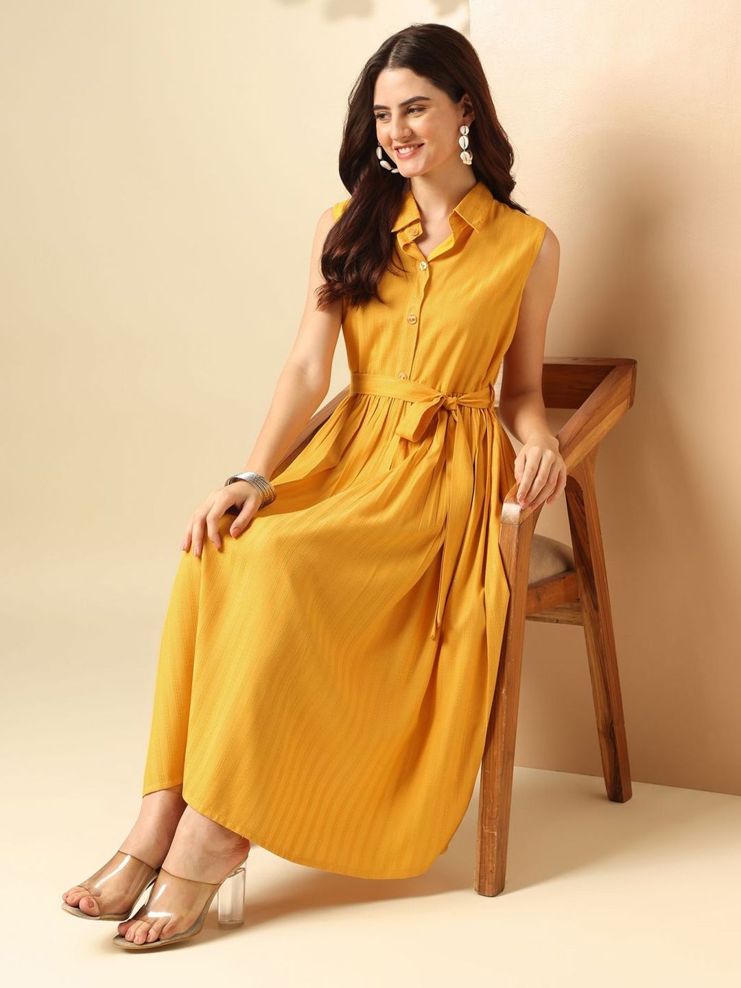 Anouk Women Fit & Flare Midi Dress