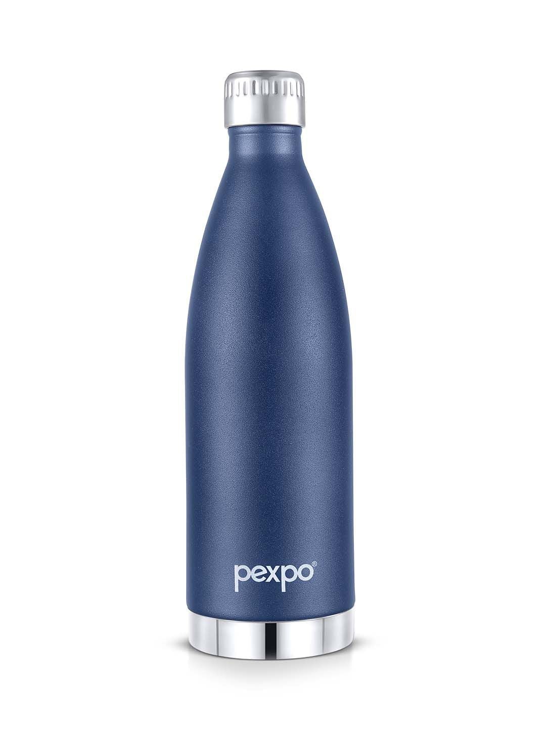 Pexpo Extreme Blue Solid Stainless Steel Double Wall Vacuum Flask - 850ml