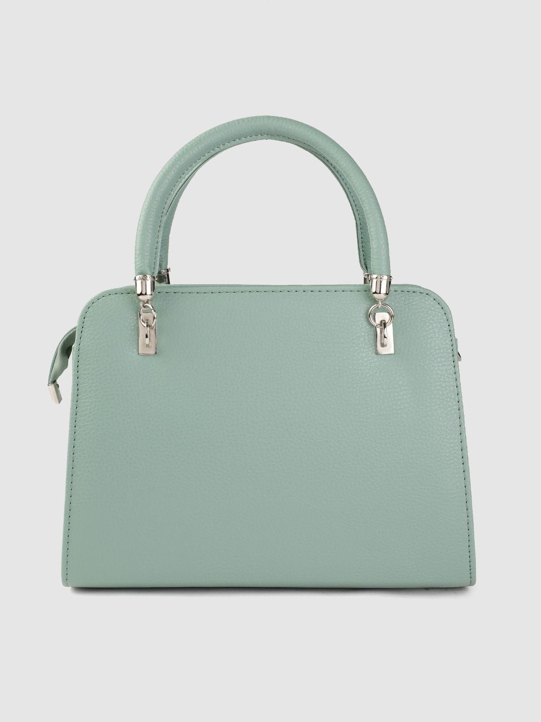 Lino Perros Sea Green Solid Structured Handheld Bag