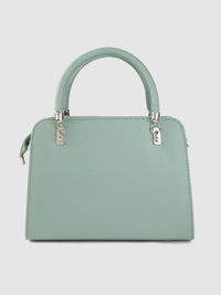 Lino Perros Sea Green Solid Structured Handheld Bag