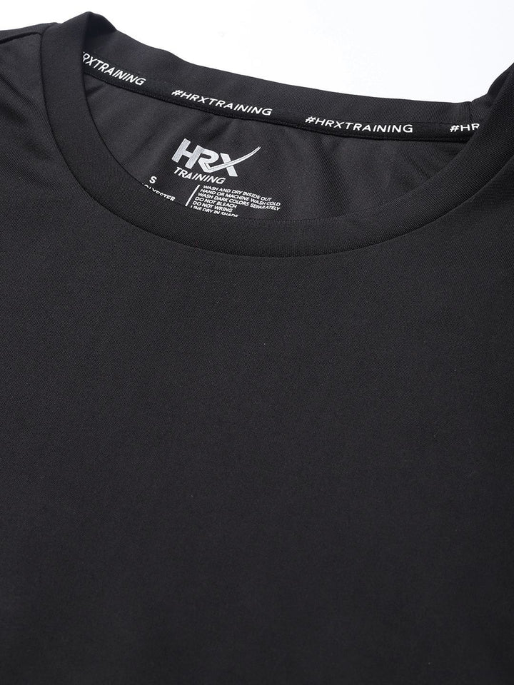 HRX by Hrithik Roshan Training Women JET BLACK Rapid-Dry Typography Tshirts