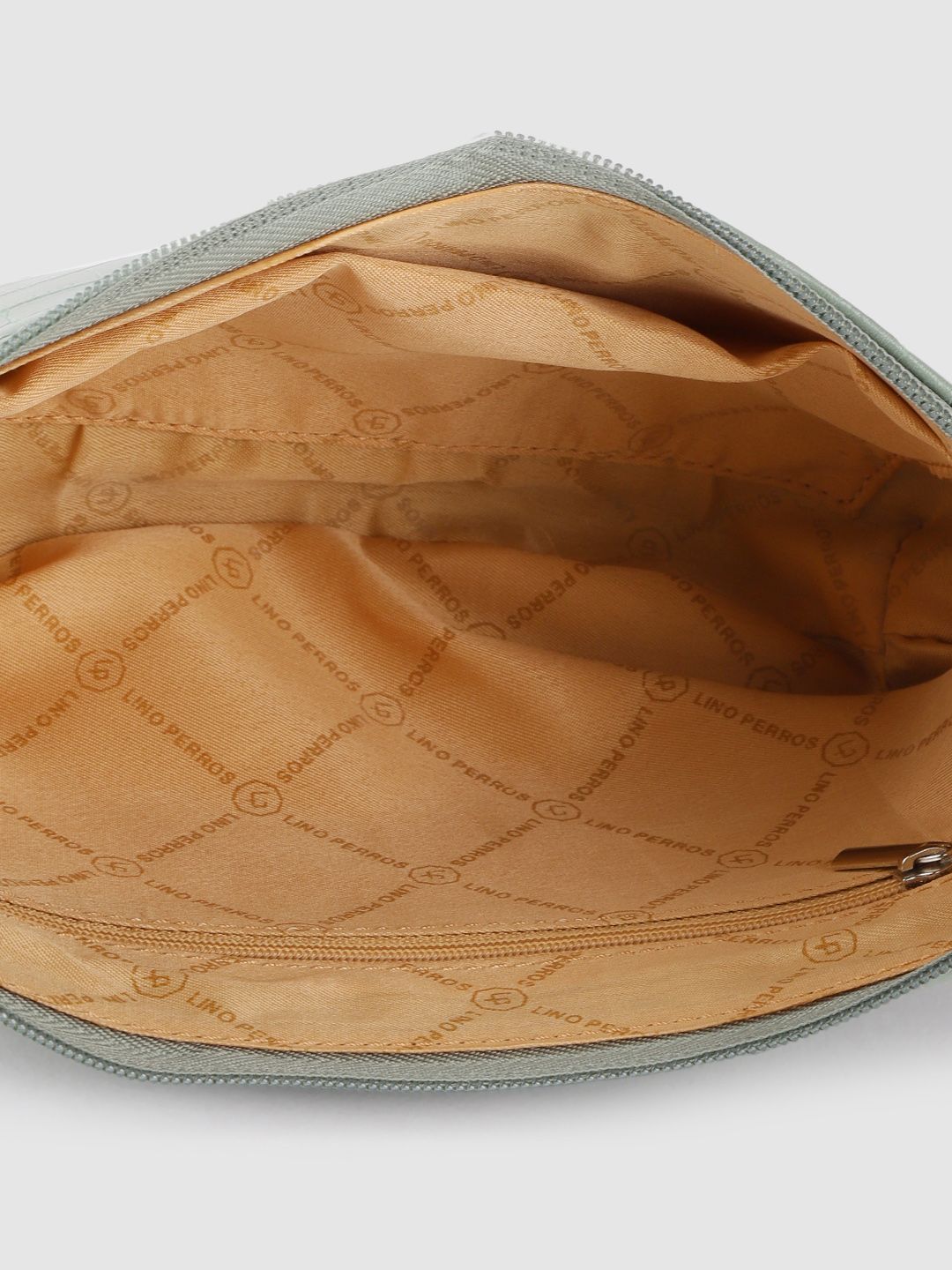 Lino Perros Mint Green Croc Textured Baguette Bag
