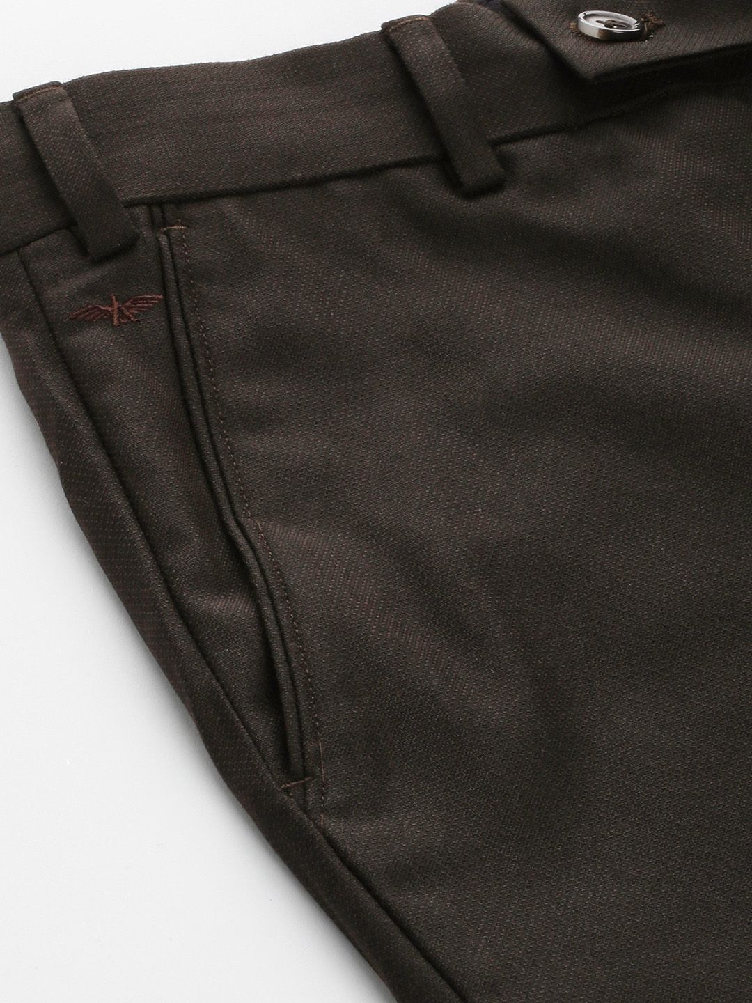 Park Avenue Men Textured Smart Fit Mid-Rise Formal Trousers