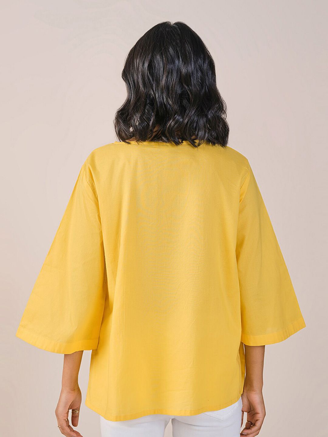 AND Round Neck Solid Cotton Top