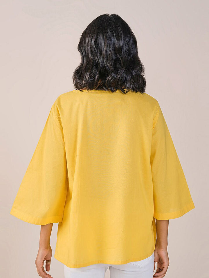 AND Round Neck Solid Cotton Top