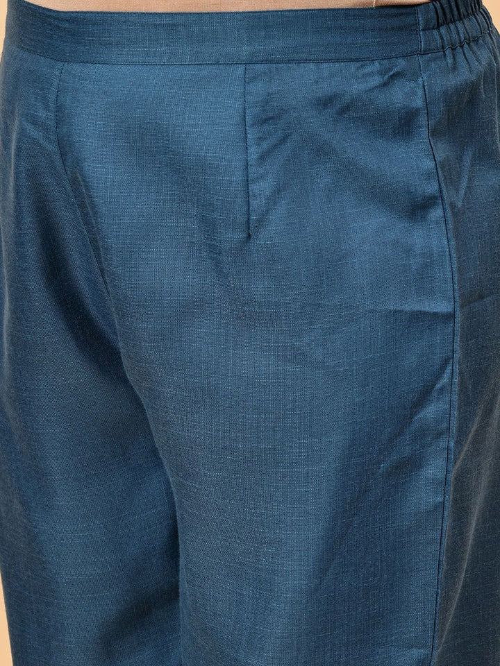 Bani Women Solid Embroidered Tunic with Trousers Co-Ords