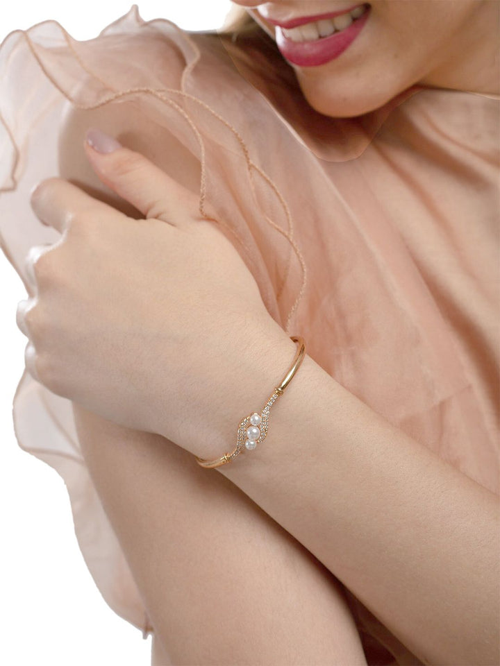 Gelang Gaya Bangle Saduran Emas Zaveri Pearls
