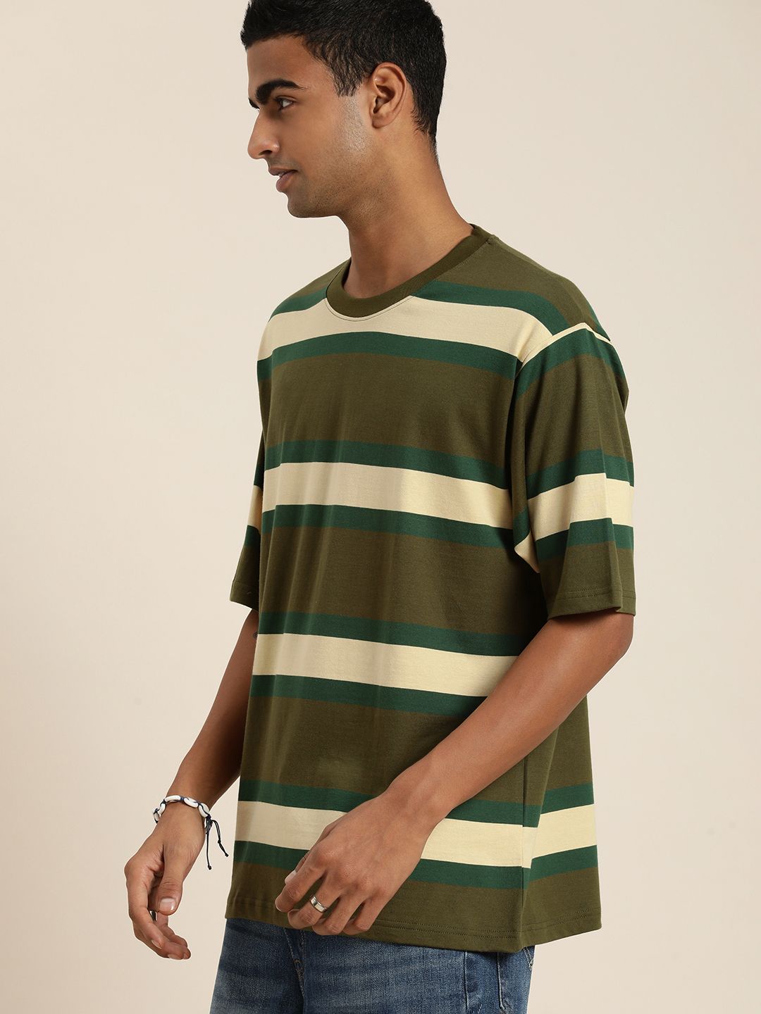 DILLINGER Men Striped Pure Cotton T-shirt