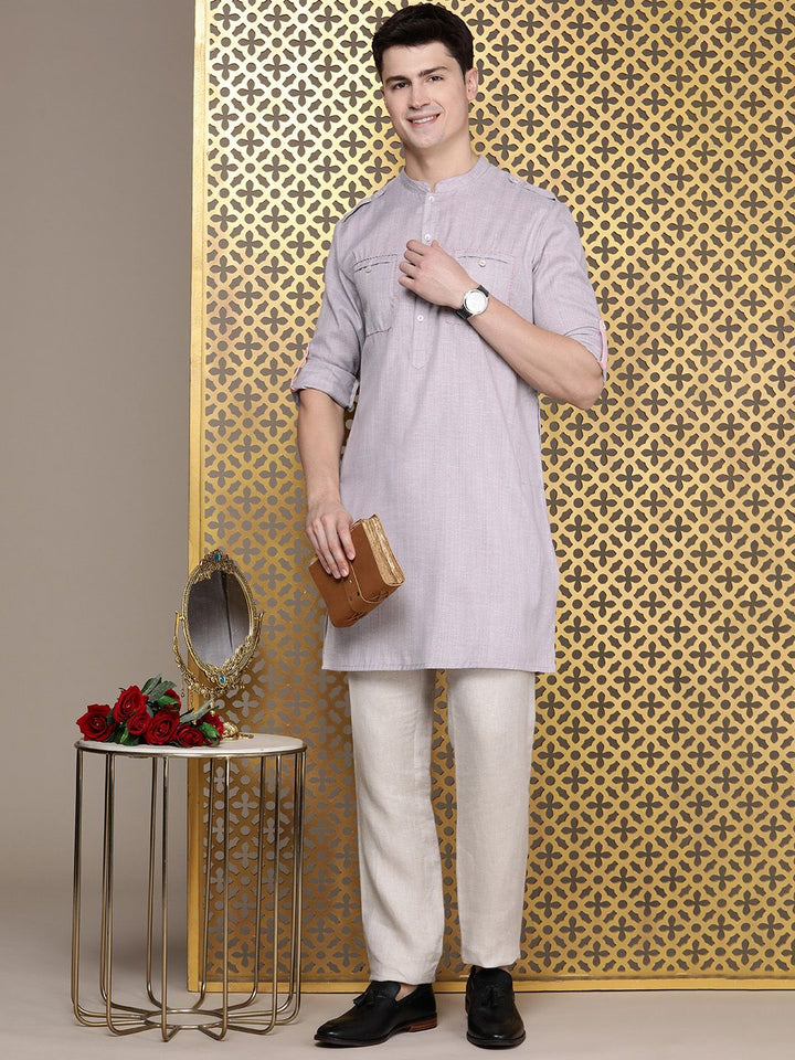 House of Pataudi Solid Rozana Pathani Kurta