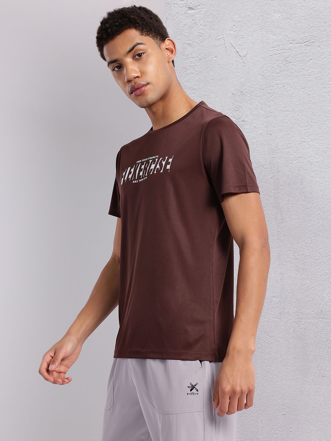 HRX by Hrithik Roshan Typography Printed Rapid-Dry Training T-shirt