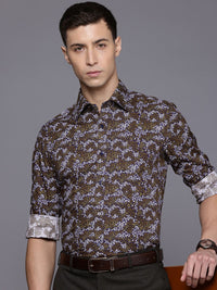 Raymond Floral Printed Pure Cotton Formal Shirt