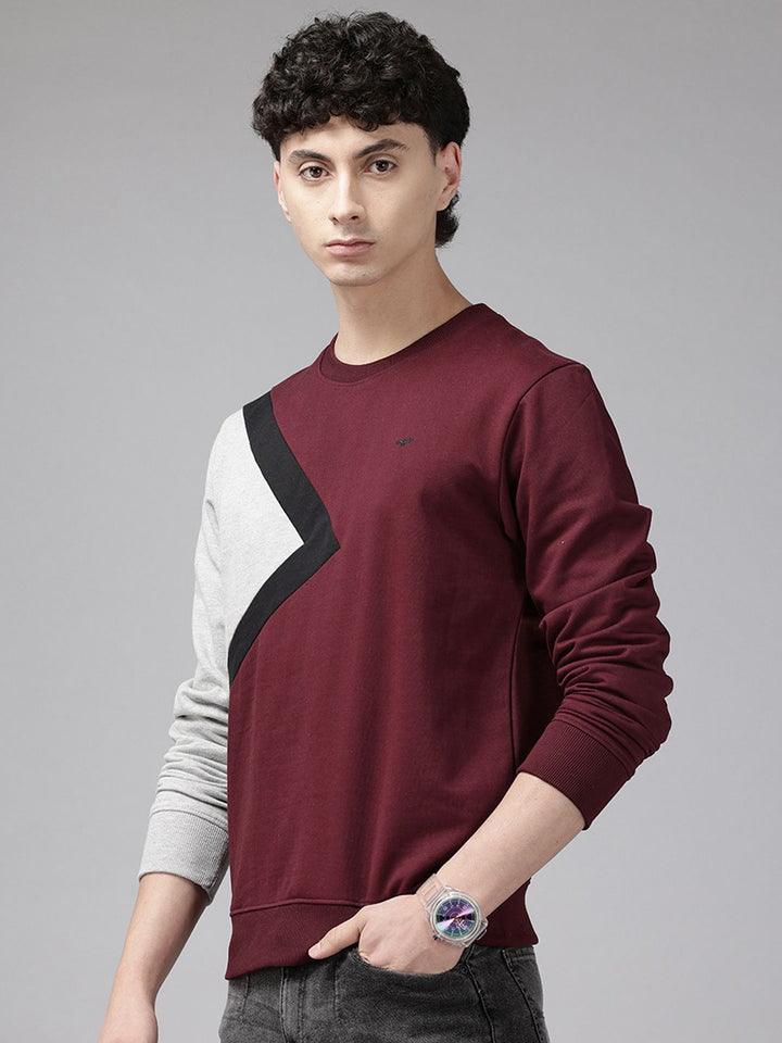 Park Avenue Colourblocked Pullover Sweatshirt