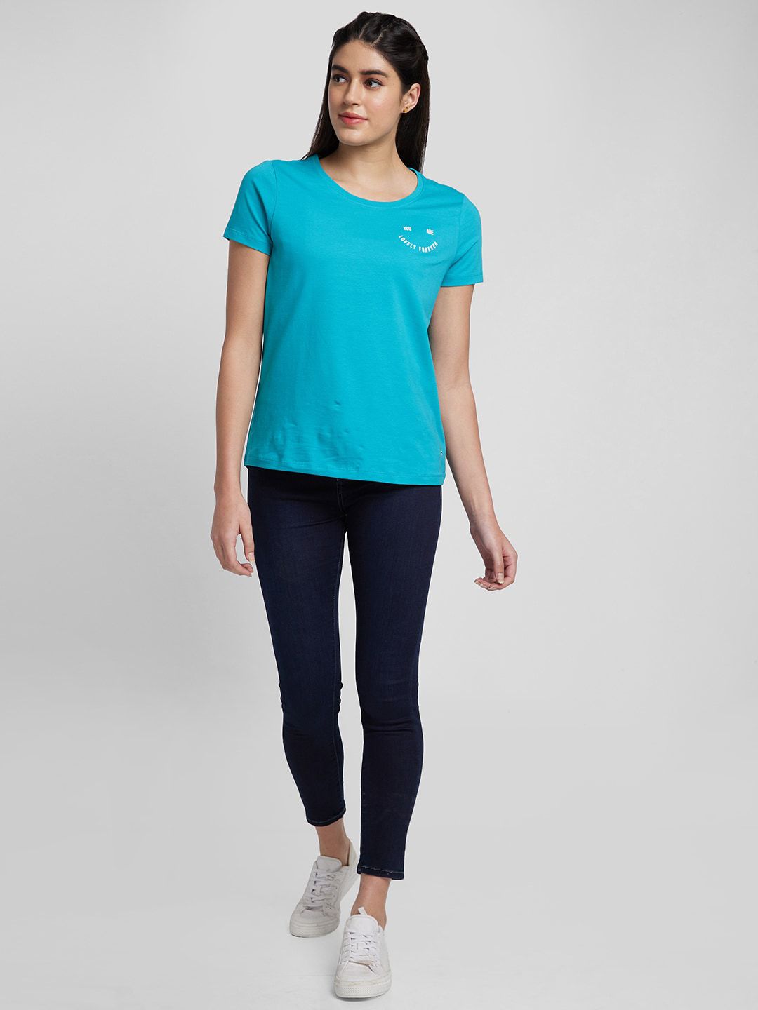 SPYKAR Typography Printed Regular Fit T-shirt