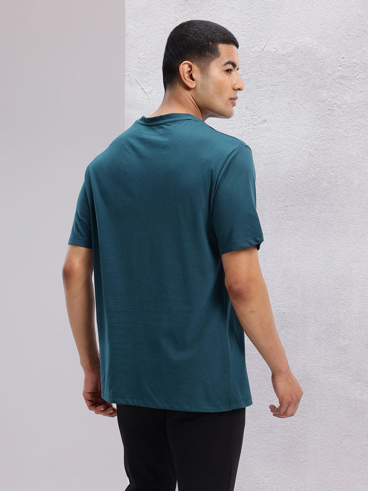 HRX by Hrithik Roshan Brand Logo Printed Drop-Shoulder Sleeves Relaxed Training T-shirt