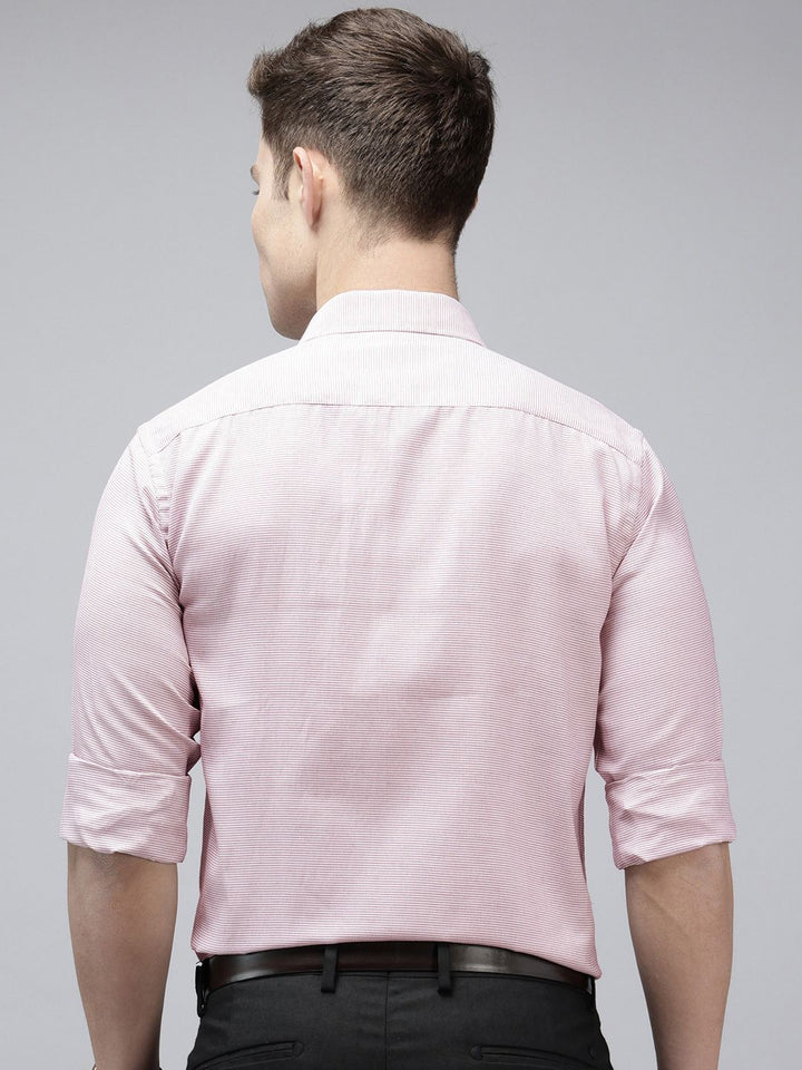 Park Avenue Slim Fit Self Design Textured Opaque Formal Shirt