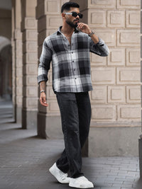 Powerlook Men Tartan Checks Opaque Checked Casual Shirt