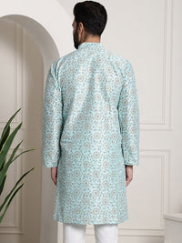 SOJANYA Floral Printed Silk Cotton Kurta