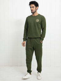 RARE RABBIT Men Pine Graphic Print Logo Sweatshirt
