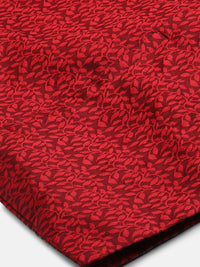 SOJANYA Kurta Rekaan Tenun Motif Etnik Oren & Merah Lelaki dengan Jaket Churidar & Nehru