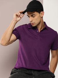 DILLINGER Men Polo Collar Honeycomb Structure T-shirt