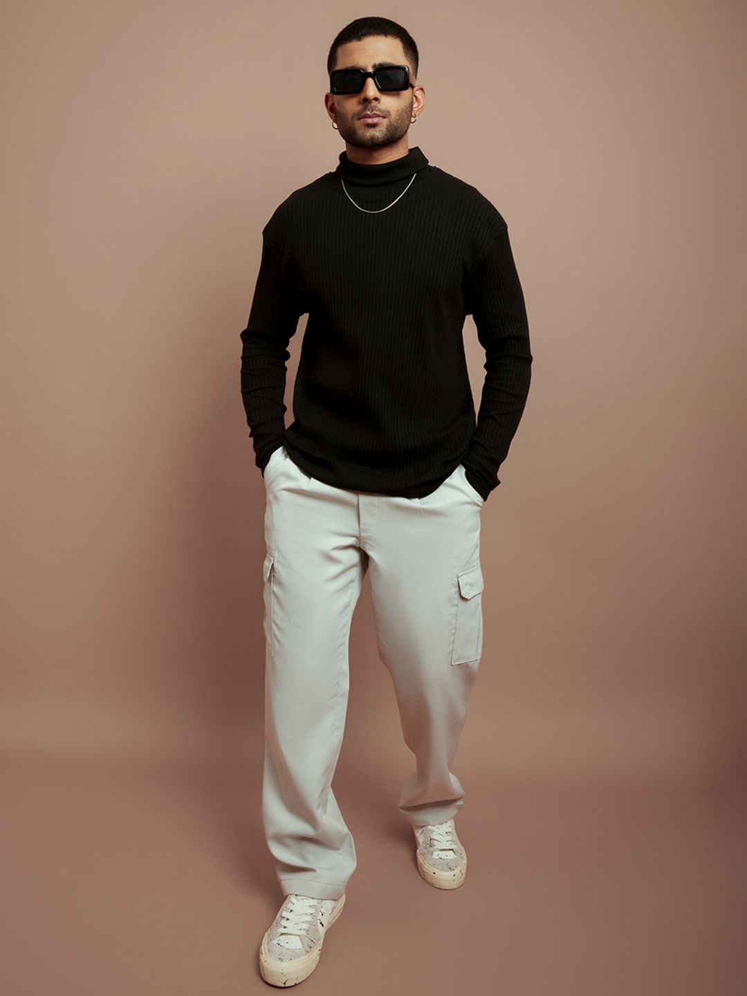 Powerlook Black Turtle Neck T-shirt