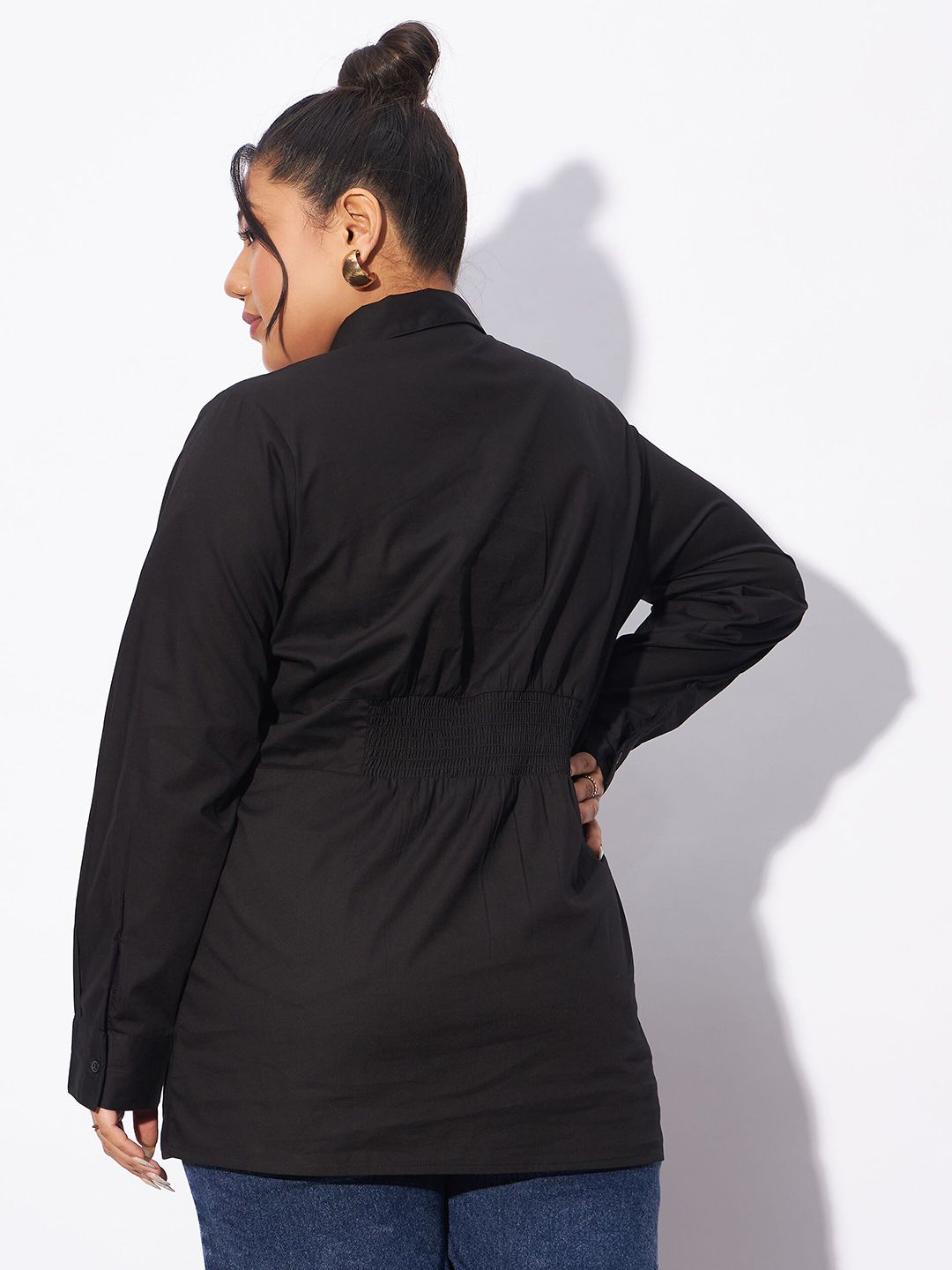 SASSAFRAS Curve Plus Size Pure Cotton Casual Shirt