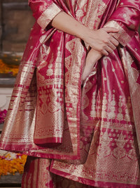 Indo Era Ethnic Motifs Woven Design Straight Kurta with Trousers & With Dupatta