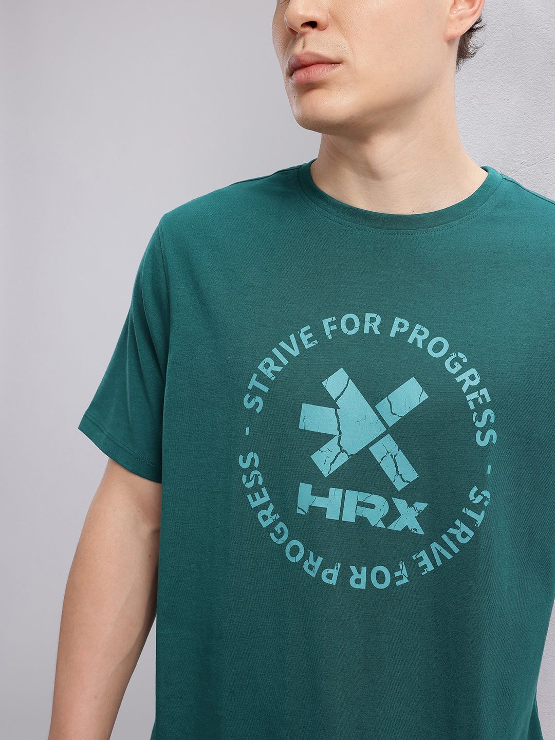 HRX by Hrithik Roshan Men Typography Printed Training T-shirt