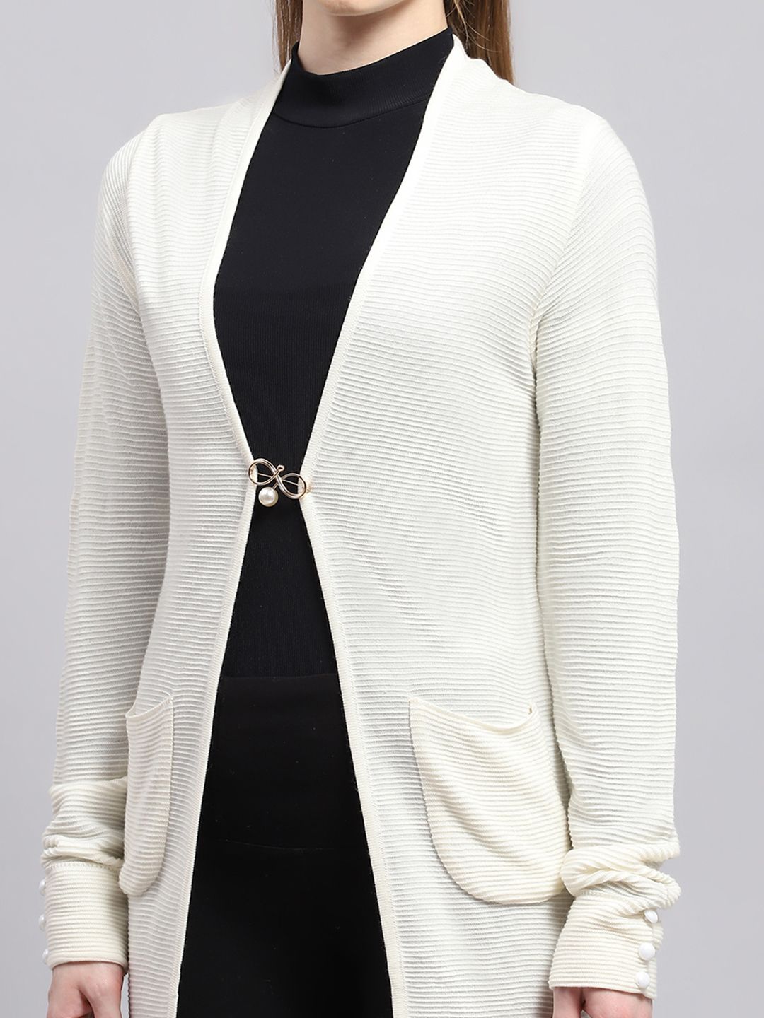 Monte Carlo Self-Striped Longline Cardigan