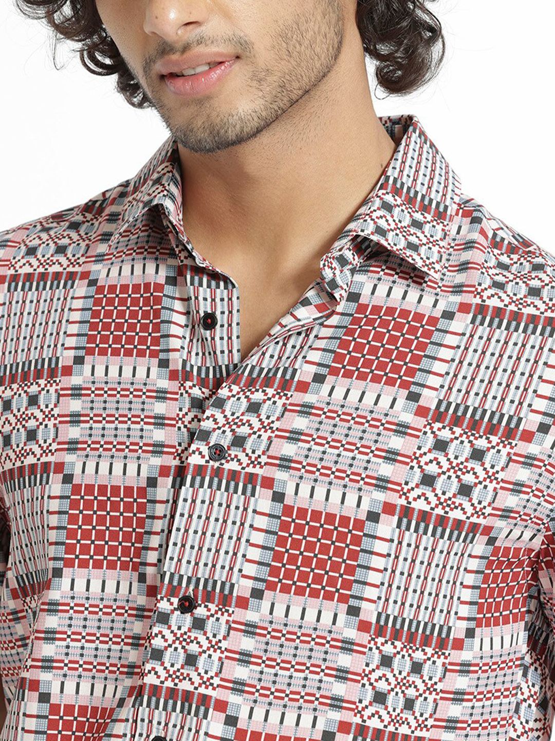 RARE RABBIT Men Boxem Slim Fit Ethnic Motifs Printed Shirt