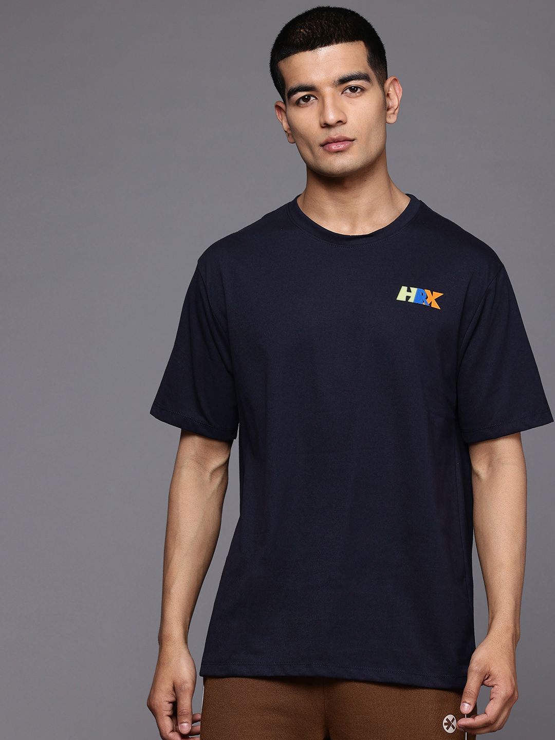 HRX by Hrithik Roshan Printed Drop-Shoulder Sleeves Relaxed Lifestyle T-shirt