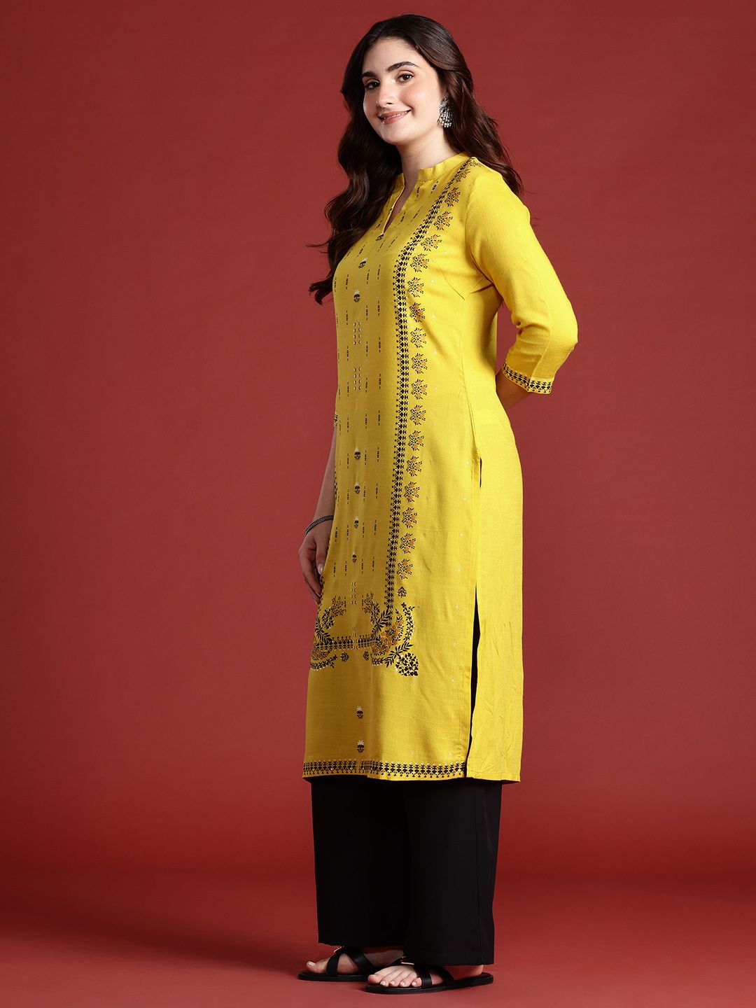 Anouk Ethnic Motifs Printed Straight Kurta