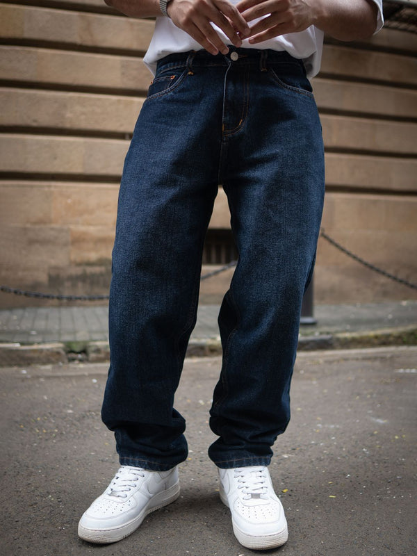 Seluar Jeans Pudar Ringan Powerlook Lelaki Relaxed Fit Sedikit Tertekan