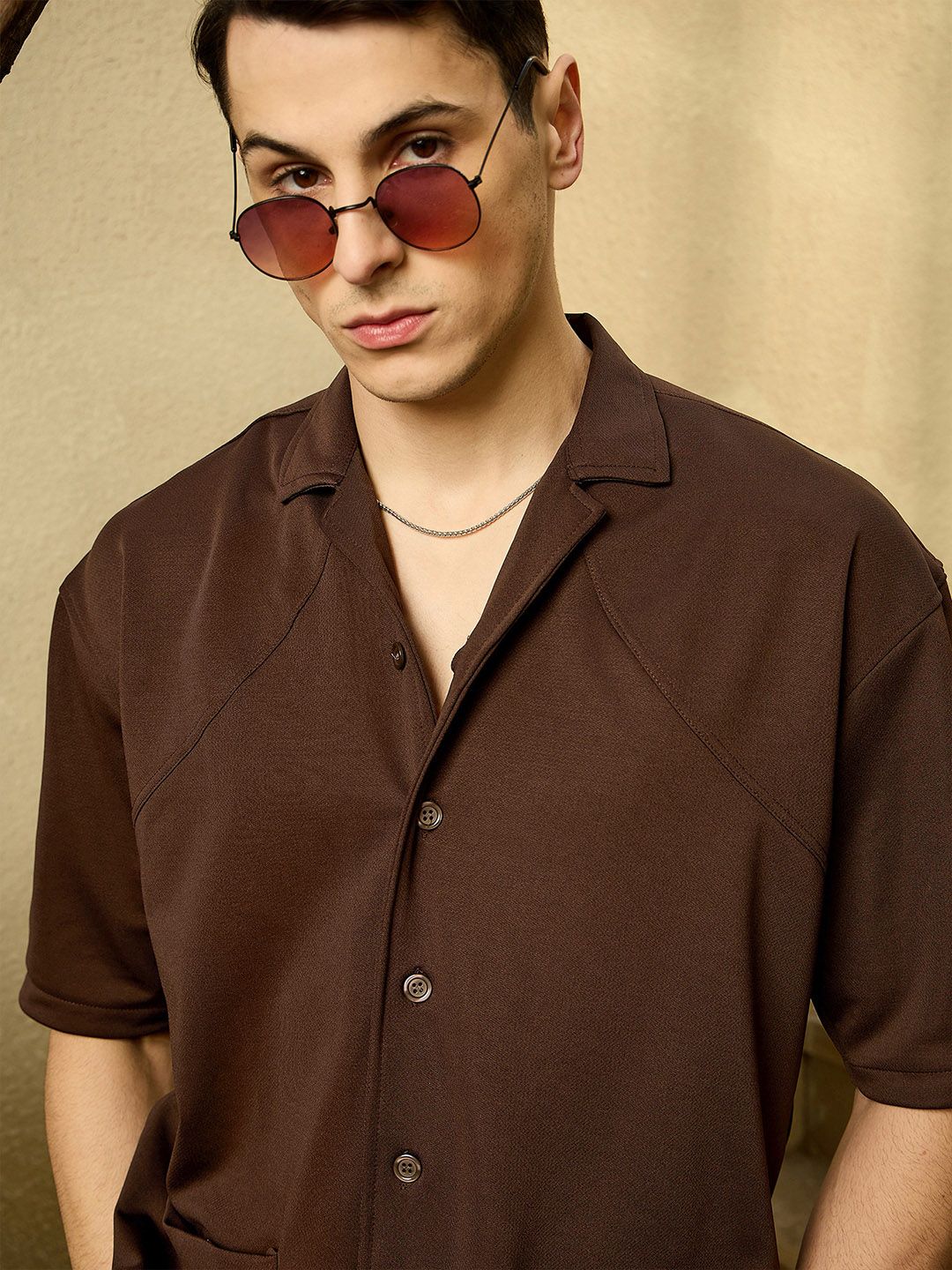 DENNISON Men Resort Wear Drop Shoulder Oversized Casual Shirt