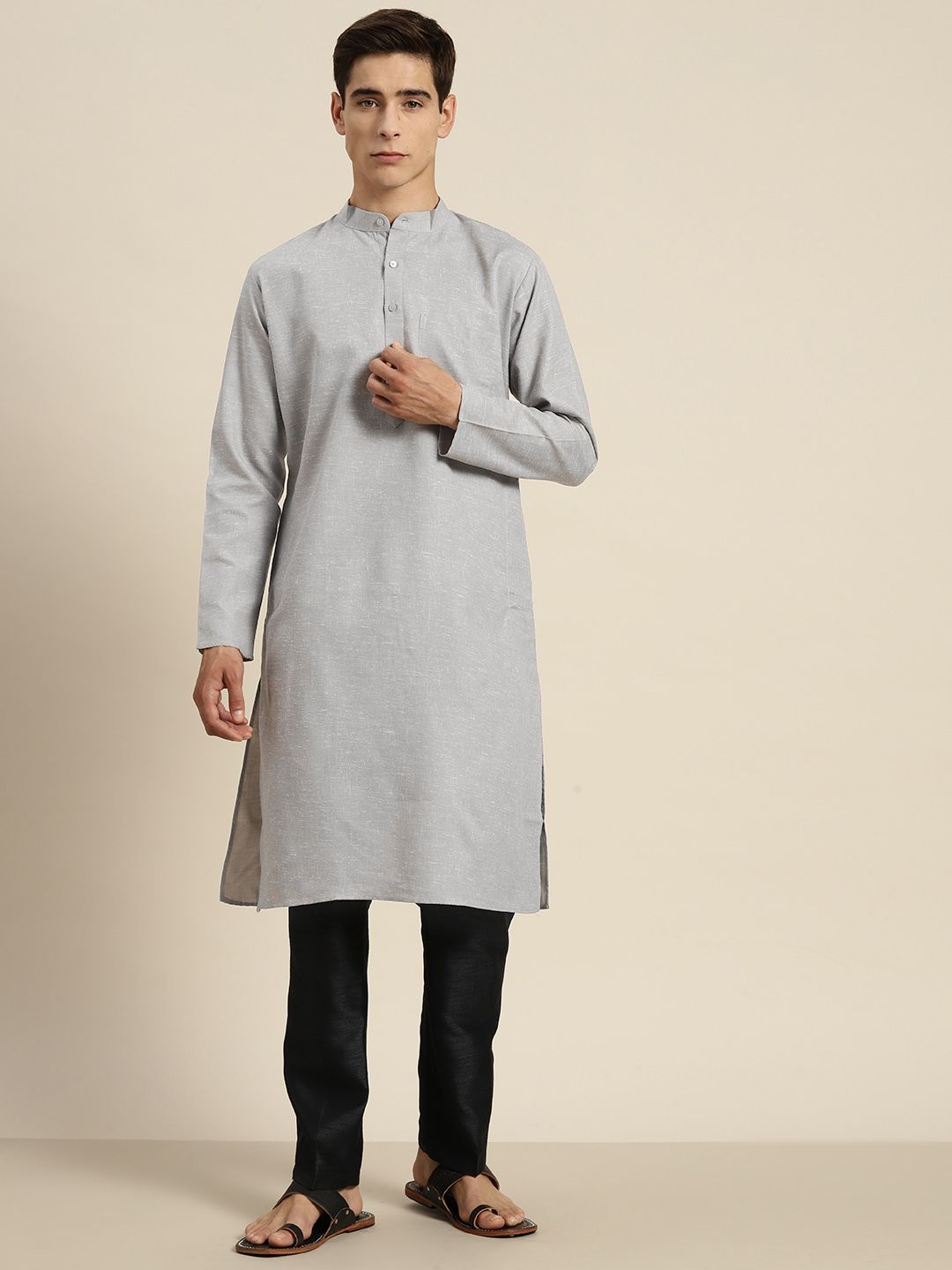 SOJANYA Kurta Lurus Kolar Mandarin Pejal