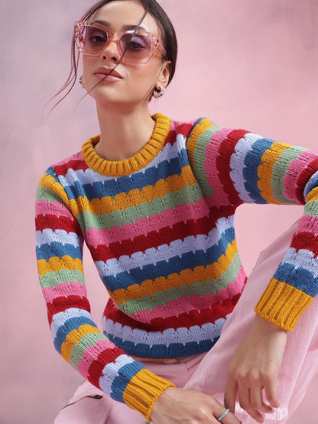 DressBerry Women Striped Pullover