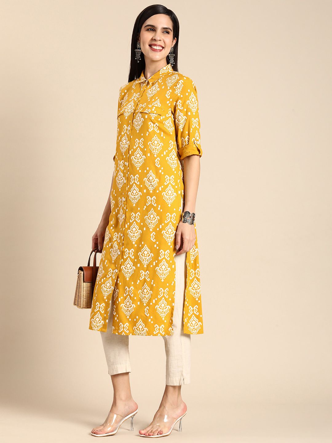 Anouk Ethnic Motifs Printed Kurta