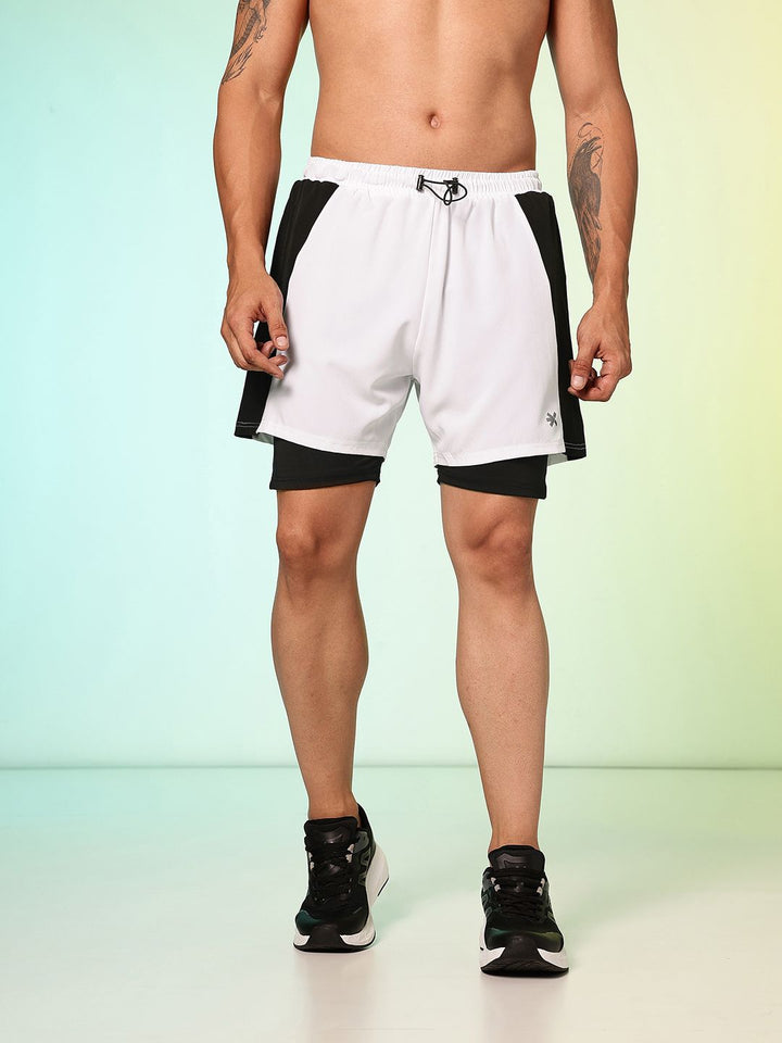HRX oleh Hrithik Roshan Men colourblocked Shorts With Dandan Dilampirkan