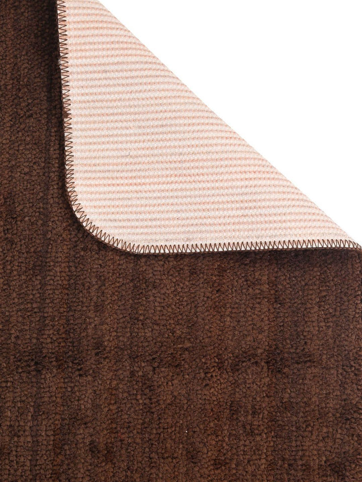 HOSTA HOMES Set Of 2 Brown Solid Anti-Skid Doormats
