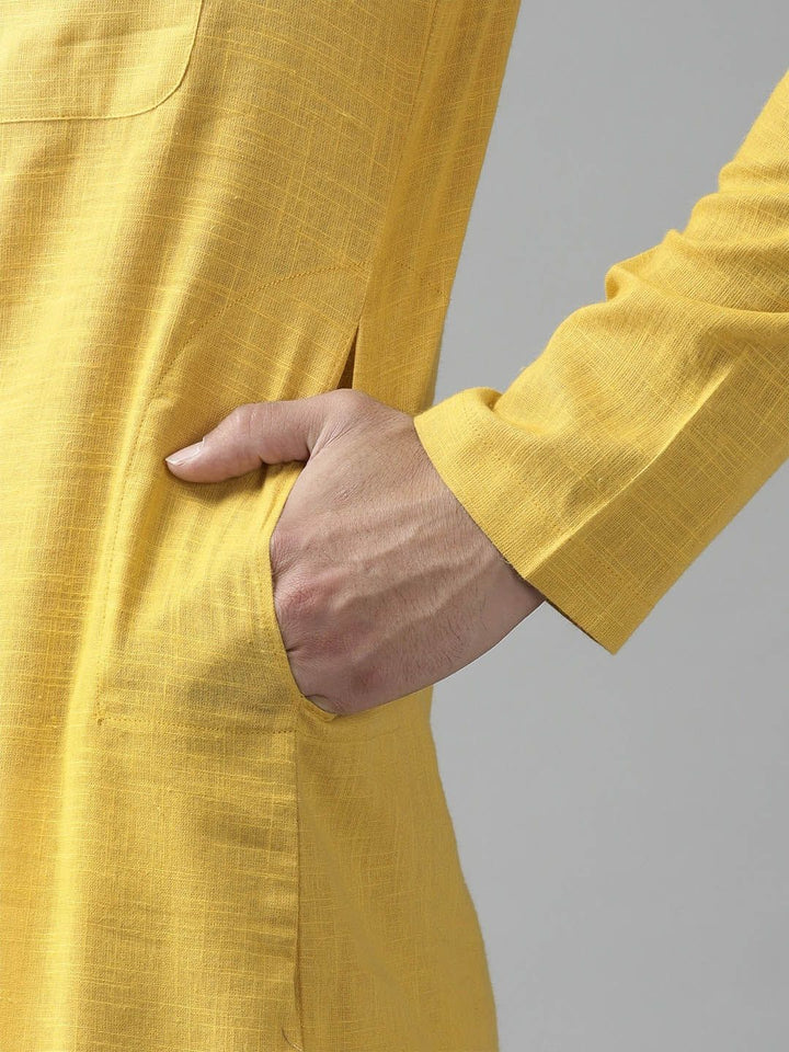 See Designs Men Yellow Kurta