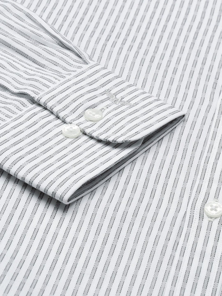Park Avenue Men Slim Fit Striped Pure Cotton Formal Shirt