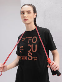 HRX by Hrithik Roshan Women Typography Printed Training T-shirt