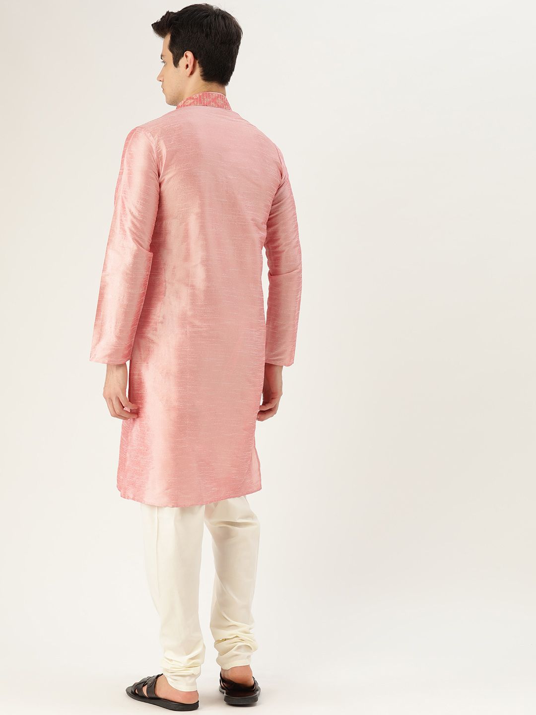 SOJANYA Kurta Lurus Pepejal Merah Jambu Lelaki